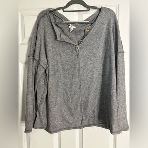 Long sleeve, four wooden buttons, size extra large, boutique purchased.